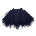 thumbnail image 1 of YUEJUIR Womens High Quality Pleated Gauze Short Skirt Adult Tutu Dancing Skirt (black,XXXL), 1 of 2