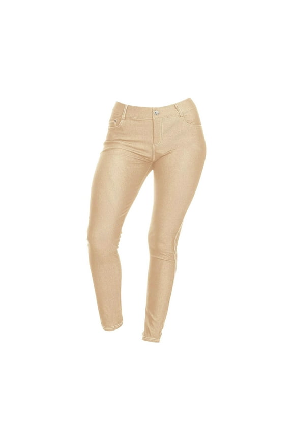 Womens Jeans Women Color Candy Pencil Pants Casual Base Small Foot Jeans Thin Flare Jeans for Women Women Apparel (Khaki,XXL)