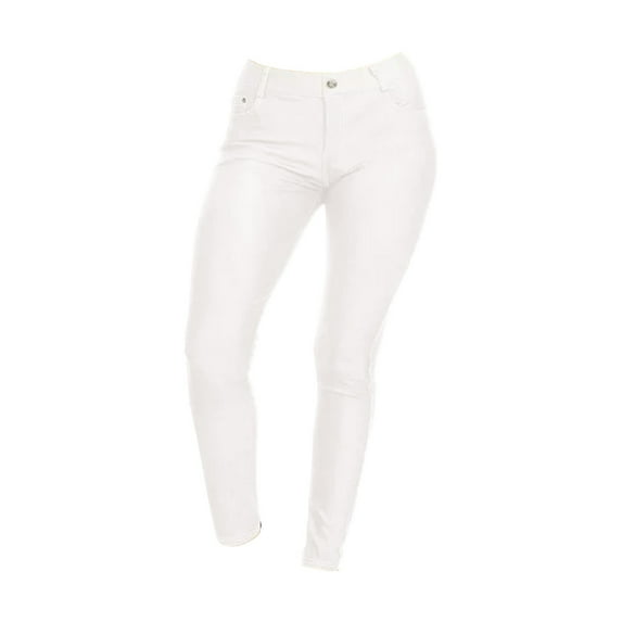 YUEJUIR Womens Jeans Women Color Candy Pencil Pants Casual Base Small Foot Jeans Thin Stretchy Jeans for Women Mid Rise Jeans for Women (White,S)