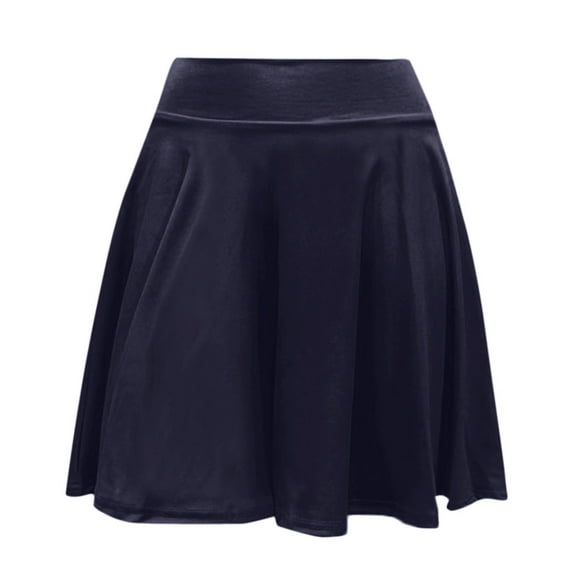YUEJUIR Womens Skorts Women Fashion High Waist Solid Mini Pencil Skirt Hip Slim Short Skirt Black Skirt Pleated Tennis Skirt (Navy Blue,L)
