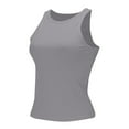 thumbnail image 1 of YUEJUIR Womens Summer Tops Sleeveless Tank Top Blouse Women Racerback Slim Top Knit Ribbed Shirt Women's Blouse Womens Tank Top Tank (Gray1,S), 1 of 5