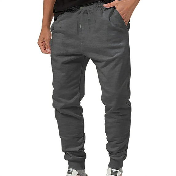 YUELONGHU Adult Men Casual Pants Cargo Pants for Men Relaxed Fit 35X29 Men's Slim Joggers Workout Pants for Gym Running and Bodybuilding Athletic Bottom Sweatpants with Deep Pockets