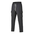 thumbnail image 1 of YUELONGHU Adult Men Casual Pants Cargo Pants for Men Relaxed Fit Big and Tall Men's Loose Pockets Low Waisted Drawstring Pants Casual Pants Jogging, 1 of 2