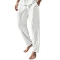 thumbnail image 1 of YUELONGHU Adult Men Casual Pants Casual Pants for Men Stretch Waist Mens Fashion Casual Solid Color Try Breathable and Linen Pocket Elastic Waist Large Size Pants Trousers, 1 of 8