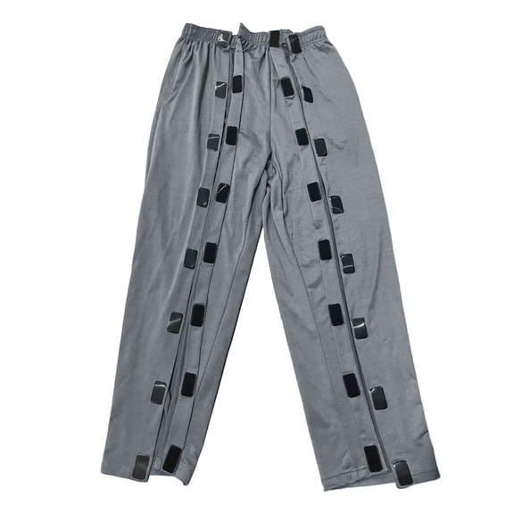YUELONGHU Adult Men Casual Pants Men Casual Pants Set Men's Fracture Bedridden Paralyzed Patient Clothes Easy On/Off Patient Clothes Nursing Clothes Long Pants