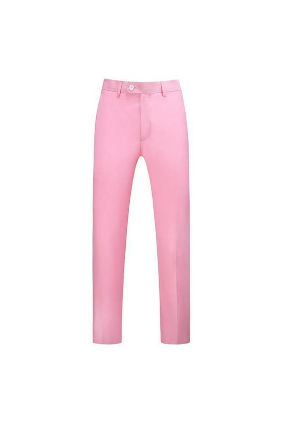 Adult Men Casual Pants Men's Cargo Pants Slim Fit Men's Classic Veneer Crease Flat Head Chinos Mature Men's Straight Leg Pants