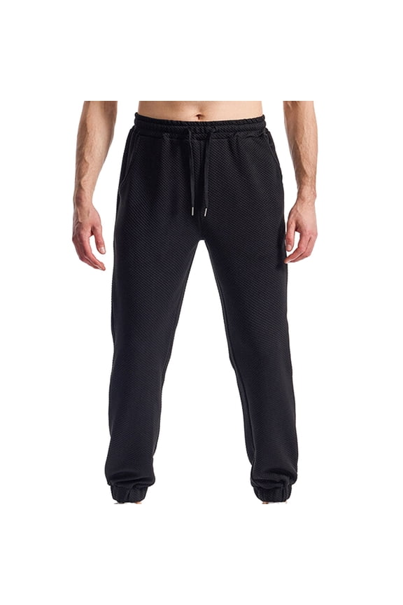 Adult Men Casual Pants Men's Cargo Pants Stretch Pull Ups Men's Loose Fit Summer Workout Pants Casual Joggers with Hem Stylish Sport Trousers for Running and in Plus Sizes
