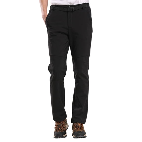 YUELONGHU Adult Men Casual Pants Mens Cargo Pants Elastic Waist Mens Winter Leisure Sports Soft Windproof and Ski Pants Thick Warm Outdoor Hiking Pants