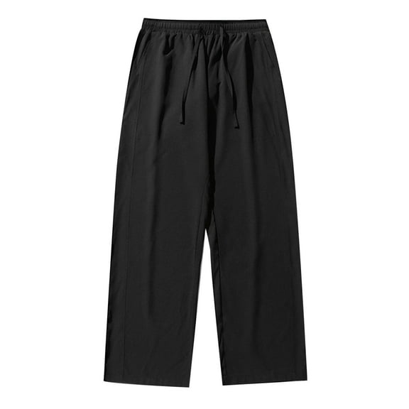 YUELONGHU Adult Men Casual Pants Mens Cargo Pants Relaxed Fit Stretch Men's Summer Light and Loose Straight Tube Solid Color Basic Easy To Pants