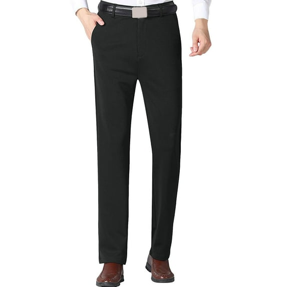 YUELONGHU Adult Men Casual Pants Mens Cargo Pants Slim Fit Casual Mens Casual Long Pants Non Ironing Dress Pants Plus Thickened Suit Pants