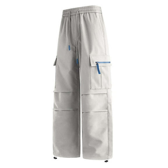 YUELONGHU Adult Men Casual Pants Mens Cargo Pants Stretch Large Men's Lightweight Paratrooper Pants Outdoor Triple Work Casual Pants Loose Wide Leg Men's Pants Sports Pants