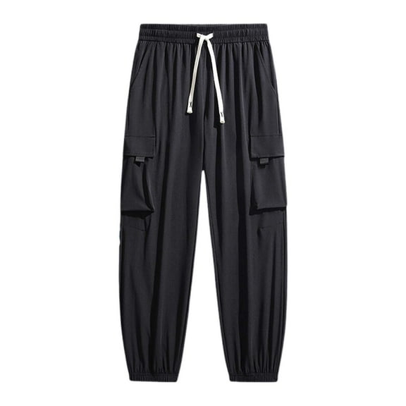 YUELONGHU Adult Men Casual Pants Mens Casual Pants Stretch Relaxed Fit Men's Casual Work Pants Straight Leg Summer Unisex Pants