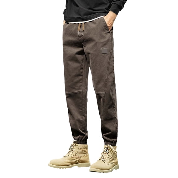 YUELONGHU Adult Men Casual Pants Travel Pants for Men Men's 9 Point Leggings Loose Fitting Sportswear Pants
