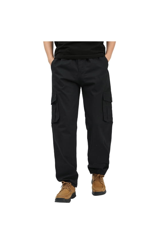 Cargo Pants Mens Cargo Pants Relaxed Fit Men's Cargo Pants for Everyday Wear Slim Fit Casual Work Trousers Minimalist Design for Spring Season Ideal for T Shirt Pairing L