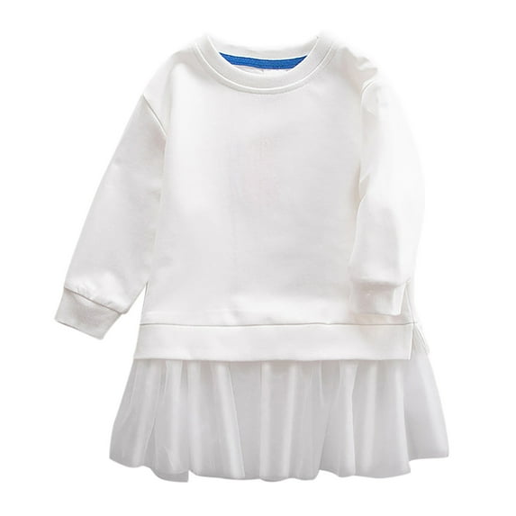 YUELONGHU Girls Fashion Dresses Girl Dresses Size 7-8 Casual Girl's Solid Color Dress Sweater Cute Fashion Casual Dress 12-18 Months