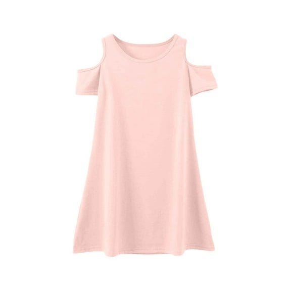 YUELONGHU Girls Fashion Dresses Toddlers Dress Birthday Dress Everyday Comfort Kids T Shirt Soft Casual Round Neck Top for Ages 3 12 for Active Play and Outdoor 5-6 Years