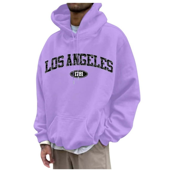 YUELONGHU Men Casual M Sweatshirts & Hoodies Lightweight Hoodie Men Men's Casual Plus Size Chest Letter Printed Hooded Long Sleeved Hooded Top Hoodies for Men Lightweight Cotton