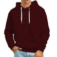 thumbnail image 1 of YUELONGHU Men Casual M Sweatshirts & Hoodies Mens Hoodie Men's Fall and Winter Casual Solid Color Hooded Sweater No Pockets Sweatshirt Pullover Tops Mens Hoodies Zip up Graphic, 1 of 5