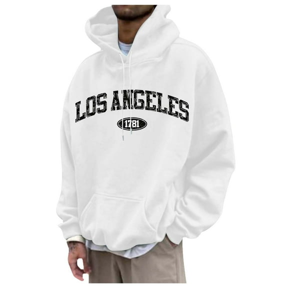 YUELONGHU Men Casual S Sweatshirts & Hoodies Lightweight Hoodie Men Men's Casual Plus Size Chest Letter Printed Hooded Long Sleeved Hooded Top Mens Hoodies Zip up Tall