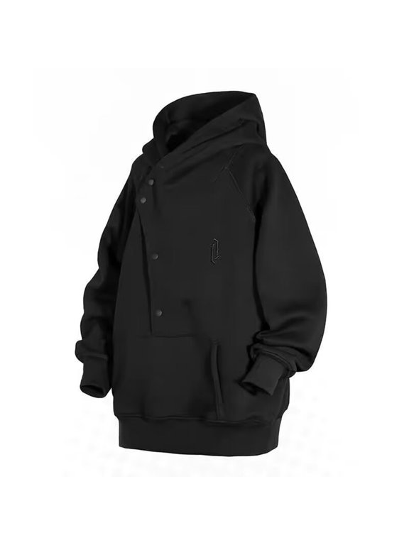 Men Casual Xxl Sweatshirts & Hoodies Hoodies for Men Retro Hooded High Neck Hoodie Spring and Autumn Loose High Street Hop Rapper Hoodie Jacket Top Zip up Hoodies for Men Graphic