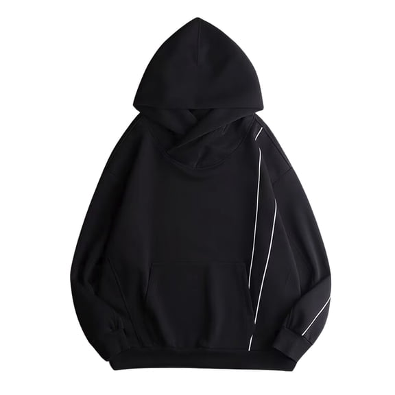 YUELONGHU Men Casual Xxxl Sweatshirts & Hoodies Mens Hoodies Man Autumn Hoodie Fuzzy Solid Color Long Sleeve Pockets Hooded Sweatshirt Mens Hoodies Xlt Full Zip