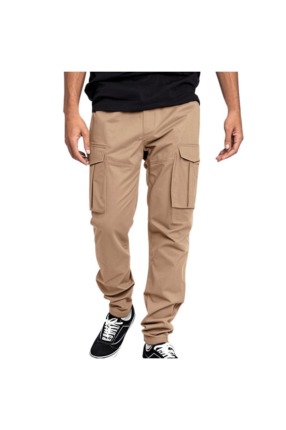Men's Casual Cargo Pants Baggy Cargo Pants Men Wide Leg Outdoor Men's Ta Ctical Workwear Amekat Sports Jogging Casual Pants S