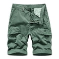 thumbnail image 1 of YUELONGHU Men's Casual Cargo Pants Black Cargo Pants Men Summer Men's Solid Color Casual Running Sports Pocket Cargo Five Shorts 32, 1 of 4