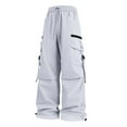 thumbnail image 1 of YUELONGHU Men's Casual Cargo Pants Cargo Pants for Men Black Baggy Men's Work Pants Trend Loose Straight Casual Sweatpants L, 1 of 4