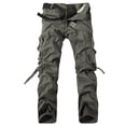 thumbnail image 1 of YUELONGHU Men's Casual Cargo Pants Cargo Pants for Men Relaxed Fit Green Male Cargo Pants Solid Color Pocket Tether Stretch Solid Color Snow Pants 29, 1 of 3