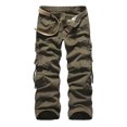 thumbnail image 1 of YUELONGHU Men's Casual Cargo Pants Cargo Pants for Men Relaxed Fit Green Male Cargo Pants Solid Color Pocket Tether Stretch Solid Color Snow Pants 33, 1 of 2