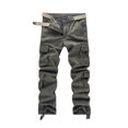 thumbnail image 1 of YUELONGHU Men's Casual Cargo Pants Cargo Pants for Men Slim Fit Men's Pocket Overalls Long Pants Thick Pants Loose Wear Solid Color Pants 44, 1 of 5