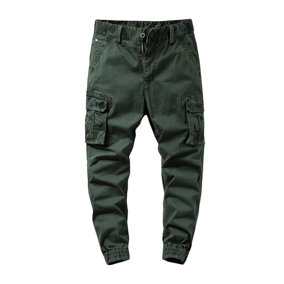 YUELONGHU Men's Casual Cargo Pants Cargo Pants for Men Stretchy Men's Casual Solid Color Classic Personality Fashion Cargo Pants 29