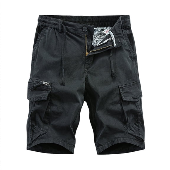 YUELONGHU Men's Casual Cargo Pants Men Cargo Pants Slim Fit Mens Relaxed Fit Rip Stop Camo Cargo Short with Pockets Shorts Elastic Waist Home Xxxl