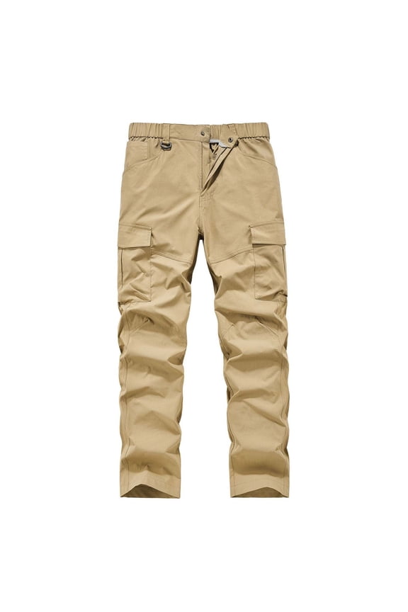 Men's Casual Cargo Pants Men's Cargo Pants Relaxed Fit Jeans Europe and The United States Men's Rushing Pants Fall and Winter Outdoor Solid Color Mountaineering Pants S