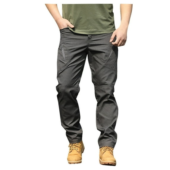 YUELONGHU Men's Casual Cargo Pants Men's Cargo Pants Stretch Pull Ups Men's Overalls Pants Pants Outdoor Elastic Loose Soft Pants Spring and Autumn Pants Xxl