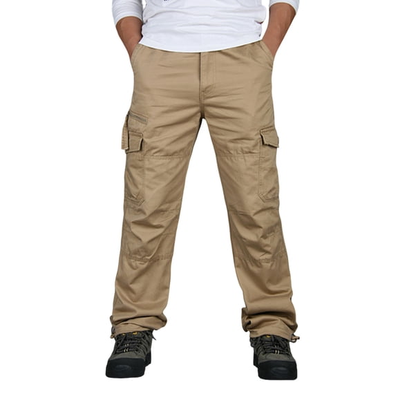 YUELONGHU Men's Casual Cargo Pants Mens Black Cargo Pants Relaxed Fit Mens Spring Fall Cashew Flower Casual Sports Haren Pants Baggy High Street Bag Overalls M