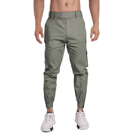 YUELONGHU Men's Casual Cargo Pants Mens Cargo Pants Black Baggy Mens Pants Sports Casual Daily Outdoor Running Training Cargo Stylish Casual Cargo Pants L