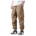 thumbnail image 1 of YUELONGHU Men's Casual Cargo Pants Mens Cargo Pants Black Men's Wild Cargo Pants Xxl, 1 of 5