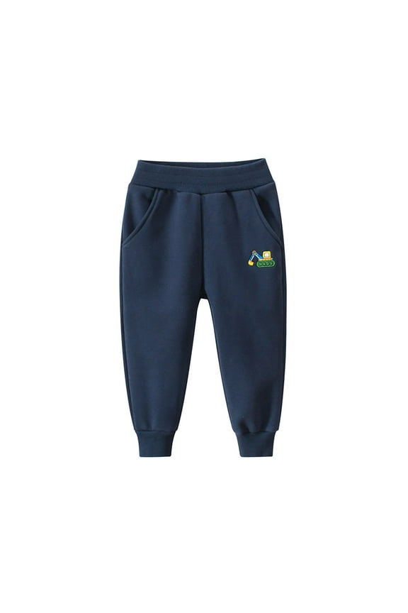 Toddler Boys Sweatpants 1-2 Years Back to School Boys Joggers Pants 12 Autumn Winter Cartoon Print Children's Long Pants Alphabet Boys Sport Corded Footpants with Pants