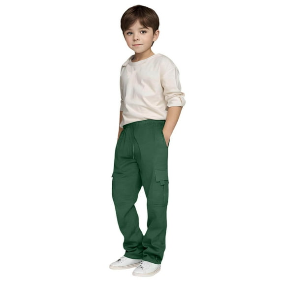 YUELONGHU Toddler Boys Sweatpants 120 Back to School Boys Joggers Children's Casual Sports Boys Drawstring Sweatpants