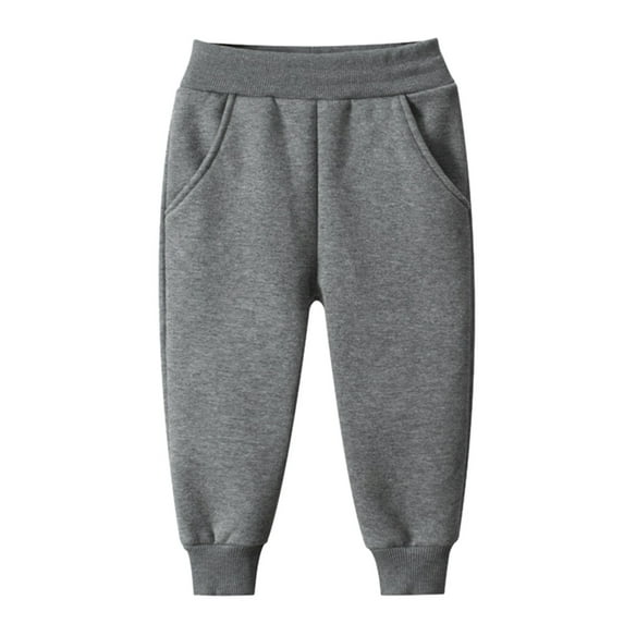 YUELONGHU Toddler Boys Sweatpants 3-4 Years Back to School Pants for Boys Jogging Boys Thermal Pants Winter Warm Solid Color Joggers Casual Sports Trousers for Kids Toddler Youth Comfortable