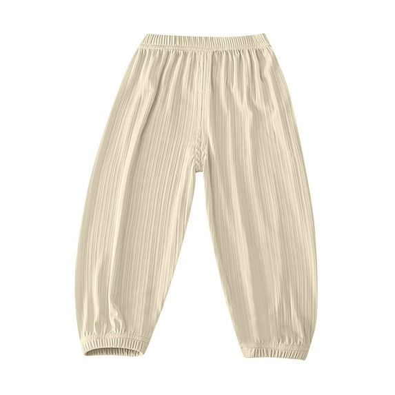YUELONGHU Toddler Boys Sweatpants 7-8 Years Back to School Boys Dress Pants Black Size 6 Kids' Breathable Quicking Dry Pants Unisex Loose Elastic Waist Ankles