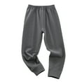 thumbnail image 1 of YUELONGHU Toddler Boys Sweatpants 8-9 Years Back to School Boys Dress Pants Unisex Kids Boys Girls Winter Warm Solid Ribbed Sweatpants Jogger, 1 of 3