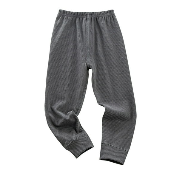 YUELONGHU Toddler Boys Sweatpants 8-9 Years Back to School Boys Dress Pants Unisex Kids Boys Girls Winter Warm Solid Ribbed Sweatpants Jogger