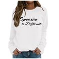 thumbnail image 1 of YUELONGHU Women Casual Hoodie Half Zip Sweatshirt Women Set Expensive and Difficult Sweatshirt Expensive and Difficult Sweatshirt Womens Funny Expensive Sweatshirt M, 1 of 4