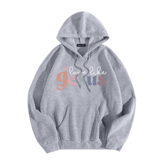 YUELONGHU Women Casual Hoodie Womens Sweatshirt Oversized Long Sleeve Pullover Top Women's Casual Crew Neck Pocket Letter Print Hoodie L