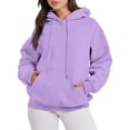 thumbnail image 1 of YUELONGHU Women Casual Hoodie Womens Sweatshirts No Hood Women Fashion Solid Hooded Drawstring with Pocket Sweatshirt Hoodie Xxl, 1 of 3
