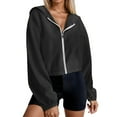 thumbnail image 1 of YUELONGHU Women Casual Hoodie Zip up Hoodie Women Long Women's Long Sleeve Drawstring Full Zip Hooded Jacket Crop Sweatshirt Xxl, 1 of 5