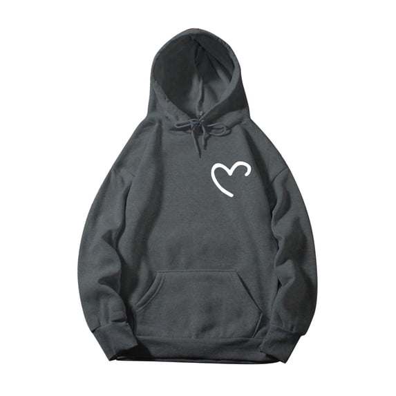 YUELONGHU Women Casual Hoodie Zip up Sweatshirt Women No Hoodie Women Casual Solid Color Hooded Sweatshirt Printed Hooded Sweater with Pockets L