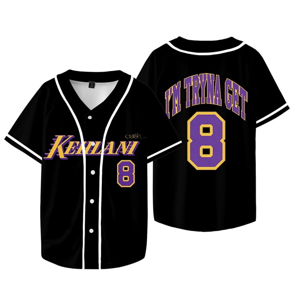 YUEMAO Kehlani 8 Jersey Crash World Tour Merch Baseball T-shirt